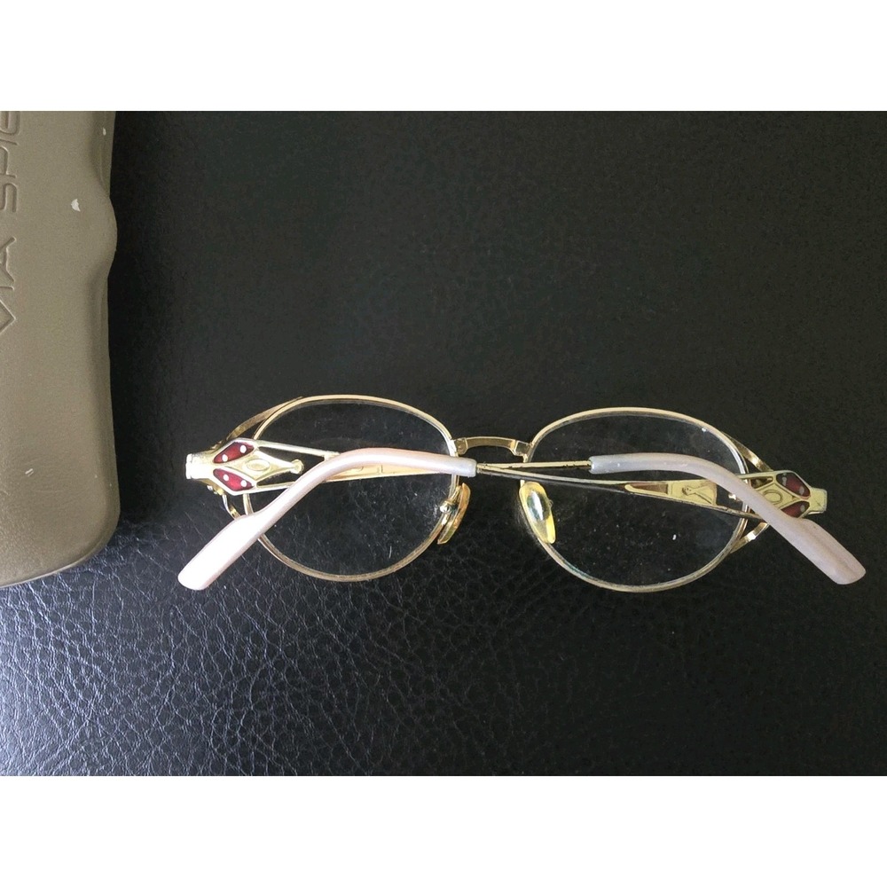 Via Spiga Women's Gold Metal Oval Full Rim Eyeglasses Frame - Picture 2 of 7